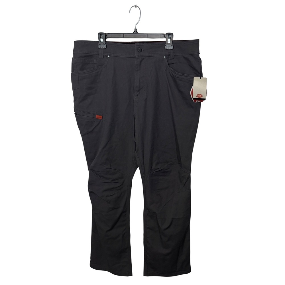 BRUNT The Torra Pant Mens 38x30 Charcoal Gray Utility Work Pants Canvas Stretch